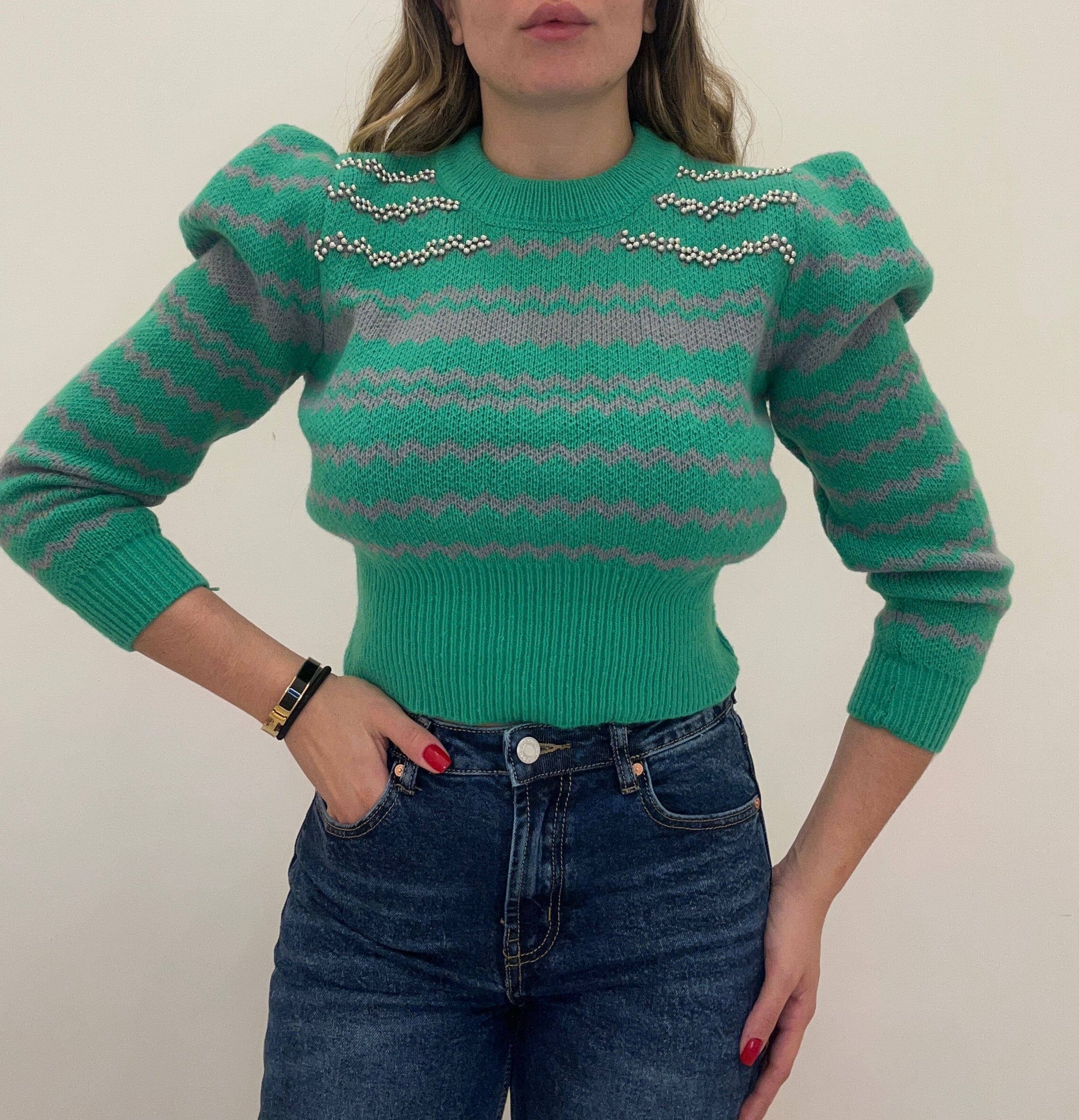 Pull manica a sbuffo