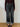 Denim wide leg con piega