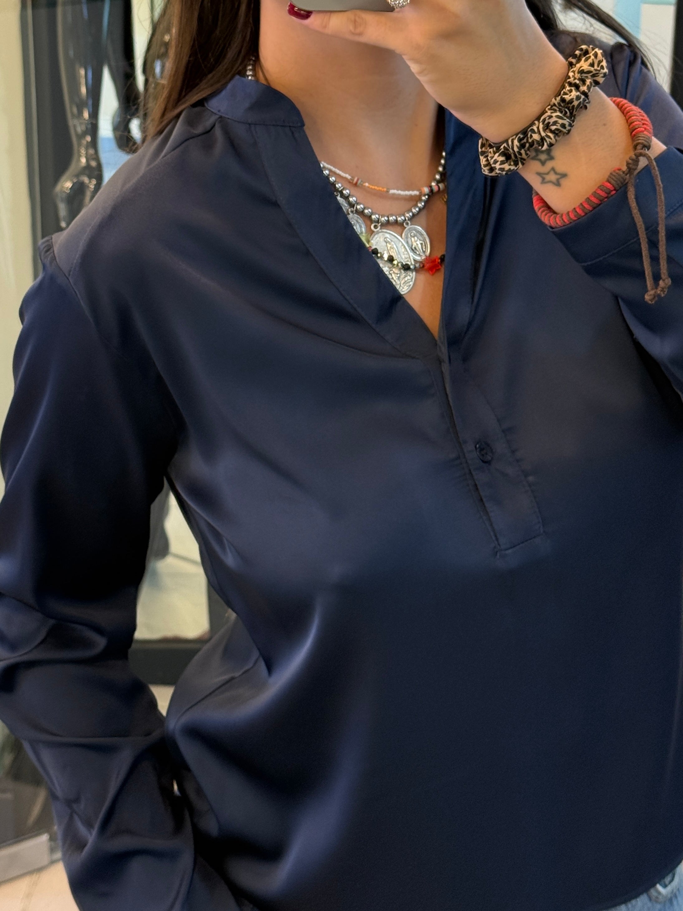 Camicia in raso basic